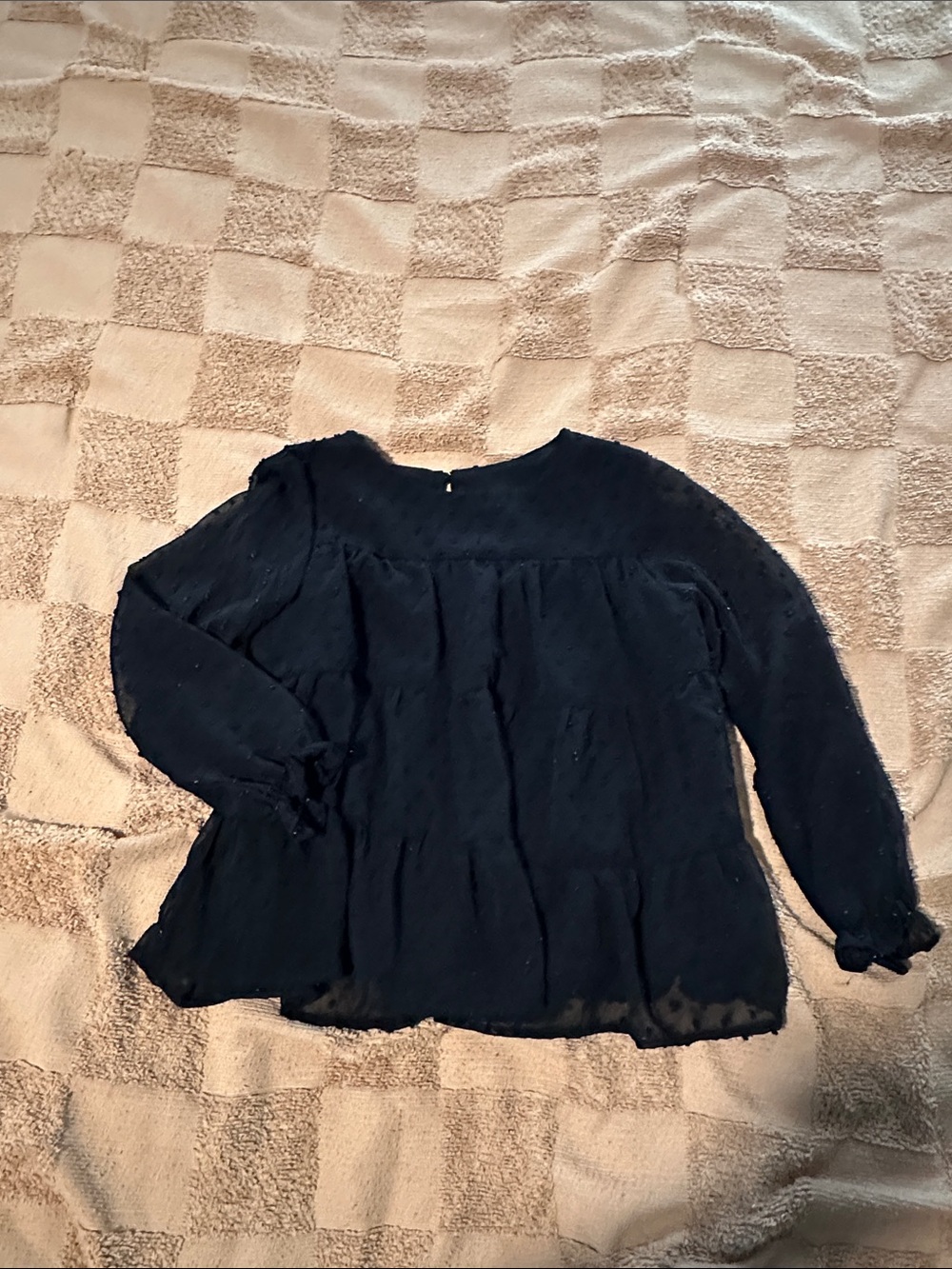 Black Long-Sleeve Women's Blouse - Classic Lightweight Top